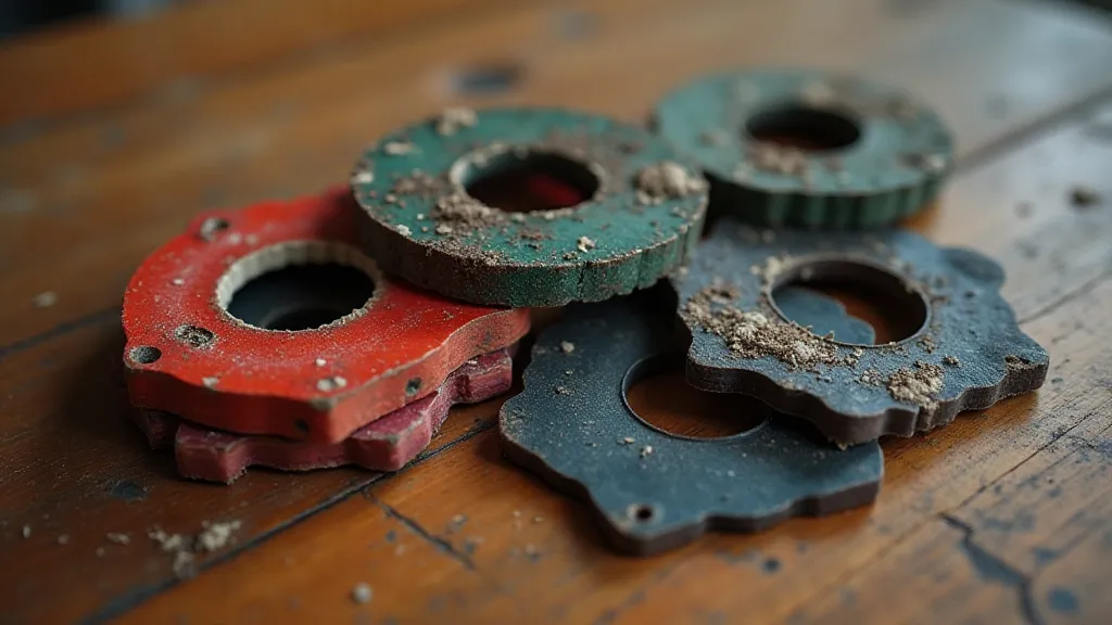Collection of faded typewriter ribbons