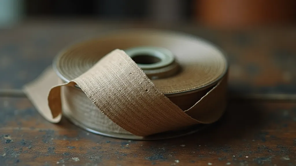 Close-up of a vintage typewriter ribbon
