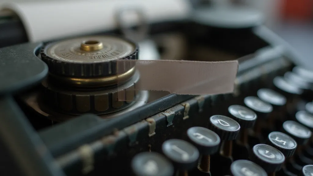 Typewriter ribbon on spool