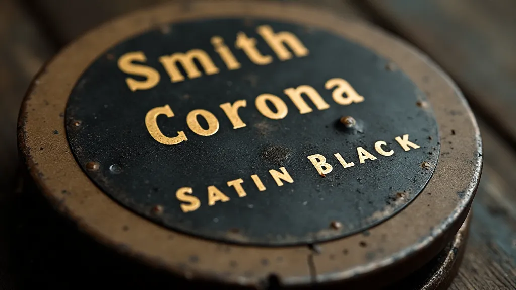 Antique Smith Corona ribbon spool with faded markings.