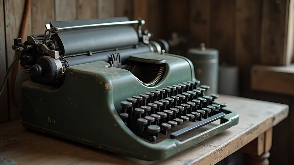 Antique Underwood typewriter with ribbon
