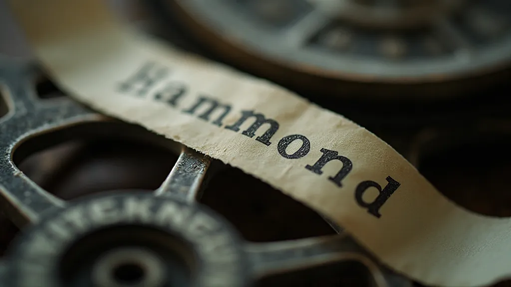 Vintage Hammond typewriter ribbon on spools.